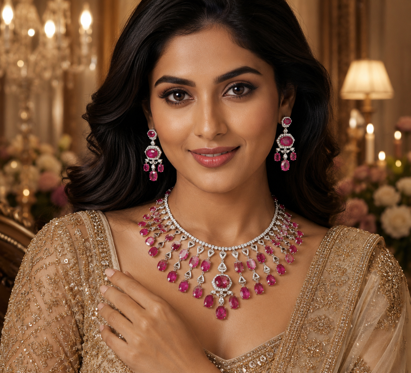 Roséa Ruby Diamond Bridal Set