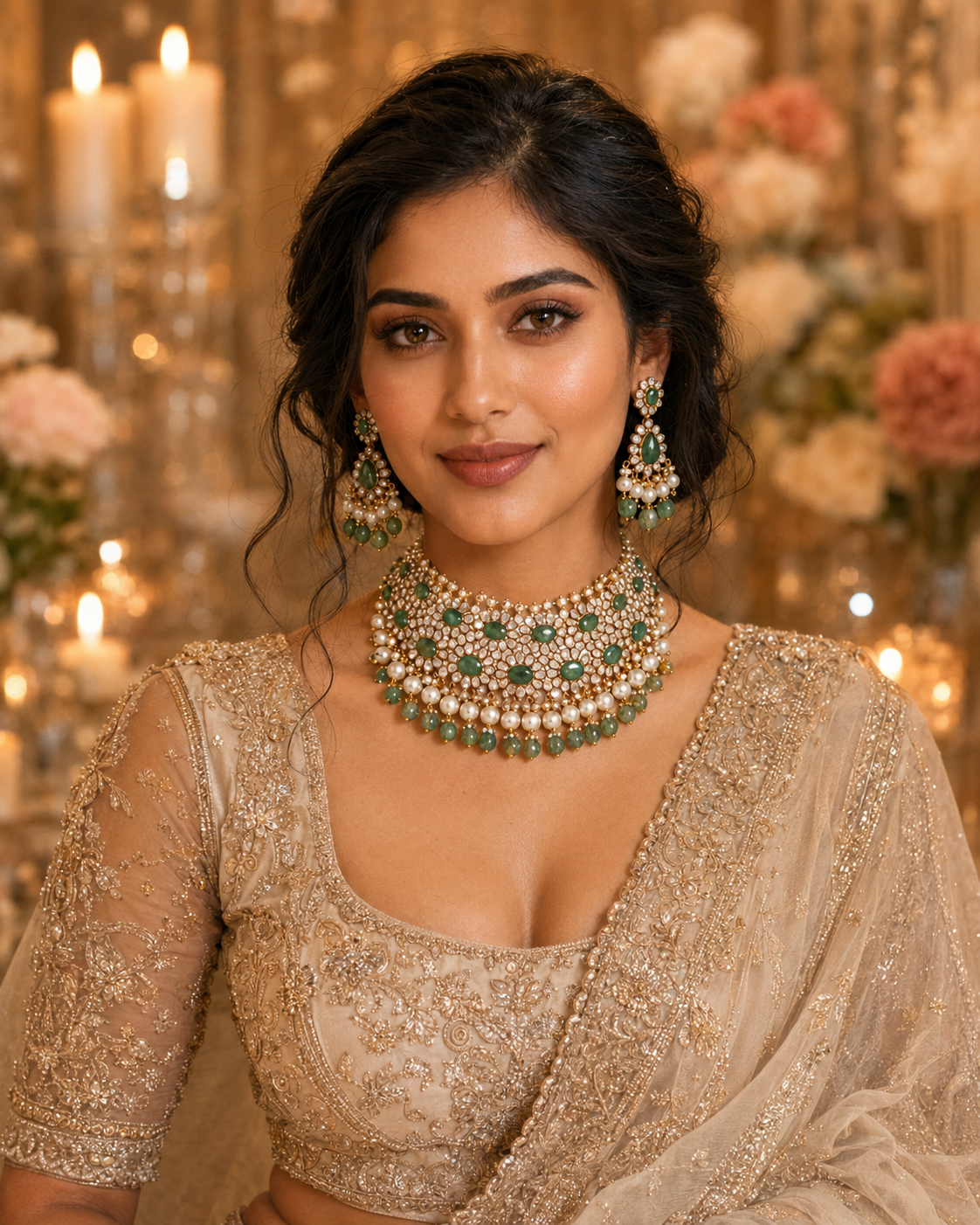 Imperia Emerald Diamond Choker Set