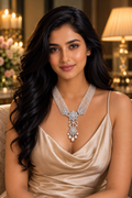 Regalia Pearl Drop Diamond Choker Necklace in 18K Gold | Luxury Fine Jewellery