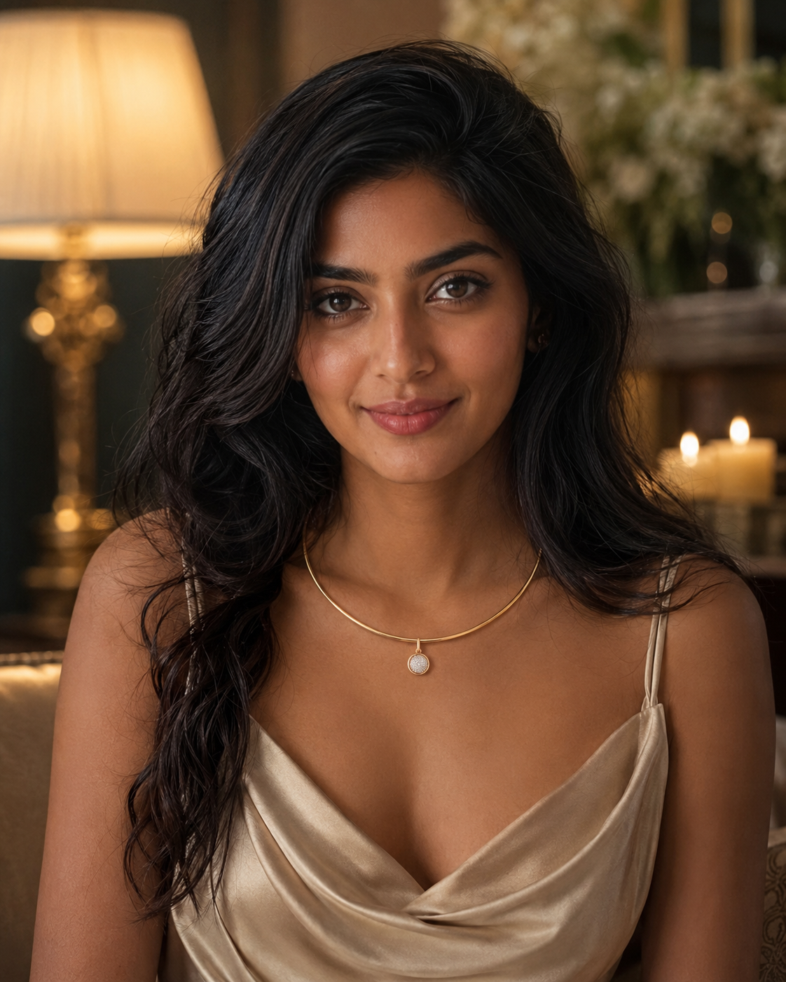 Auréline Oval Diamond Pendant Necklace in 18K Gold | Luxury Fine Jewellery