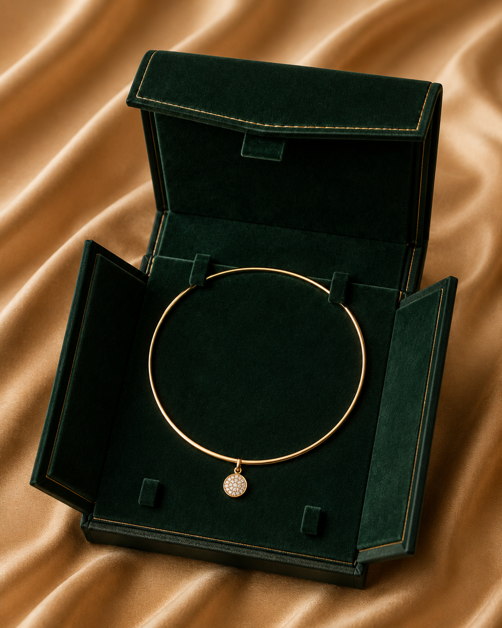 Auréline Oval Diamond Pendant Necklace in 18K Gold | Luxury Fine Jewellery