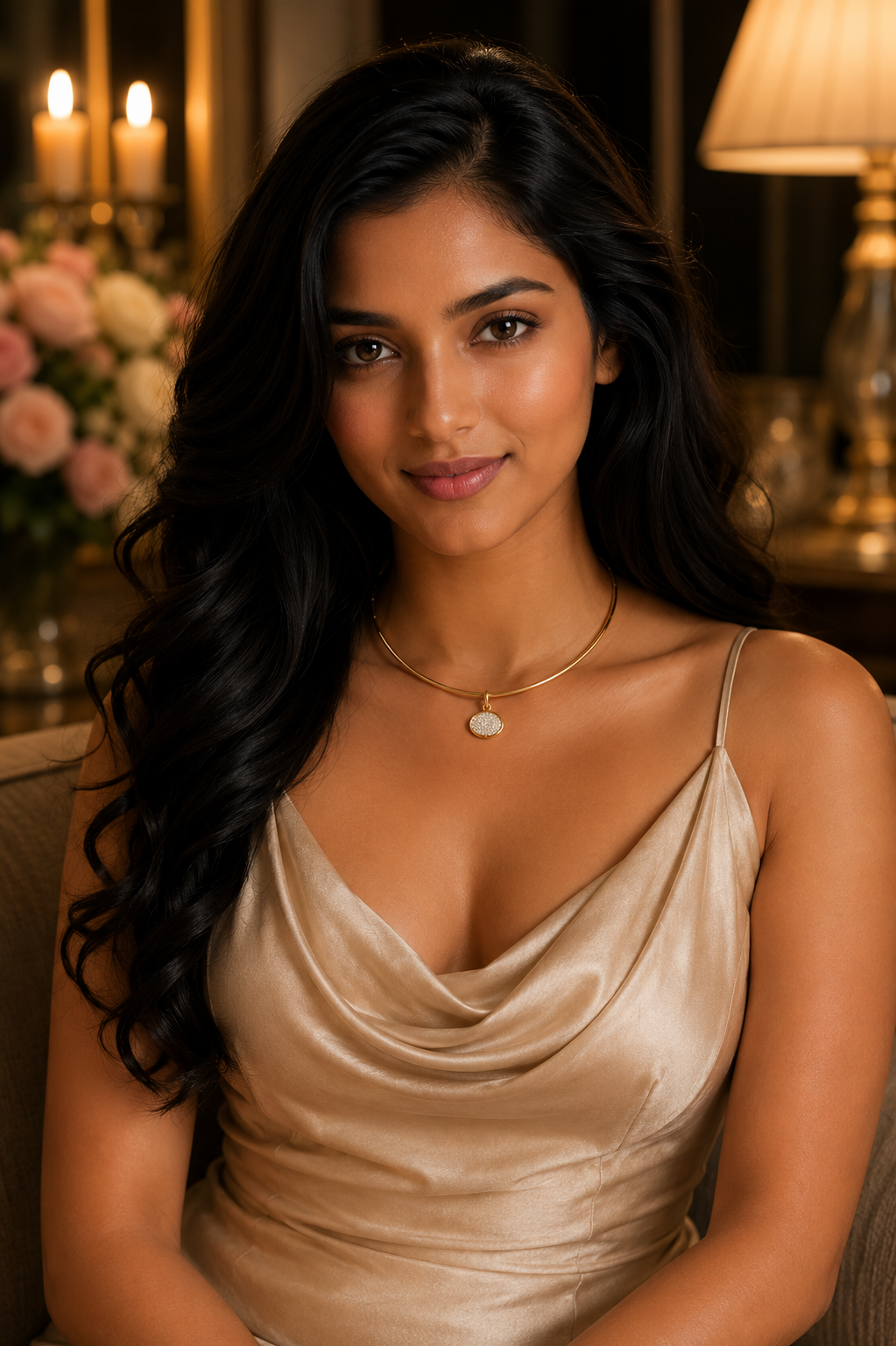 Celestia Oval Diamond Pendant Necklace in 18K Gold | Luxury Fine Jewellery