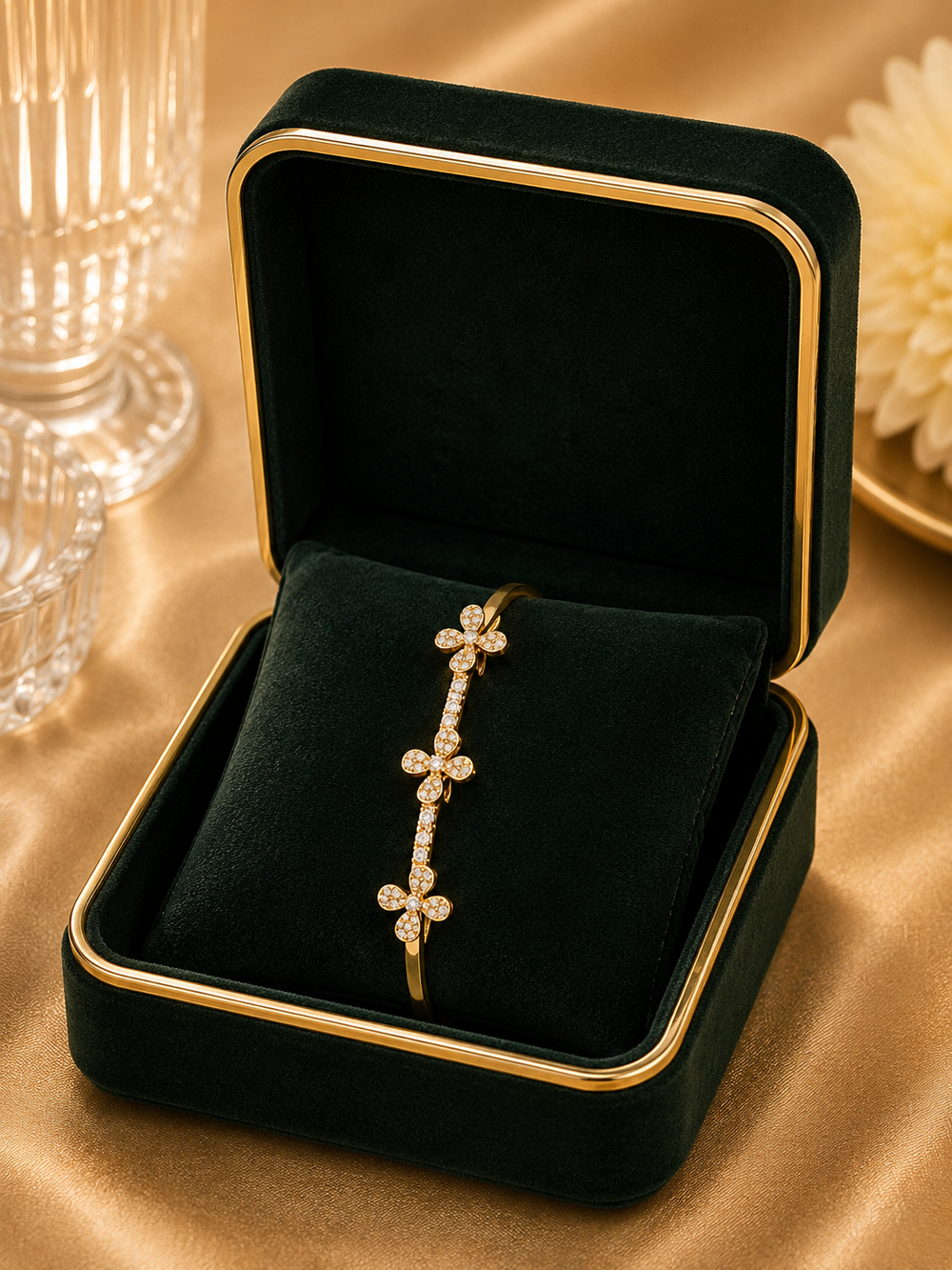 18K Yellow Gold Diamond Charm Bracelet | Fine Jewellery
