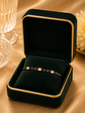 14K White Gold Black Diamond Tennis Bracelet