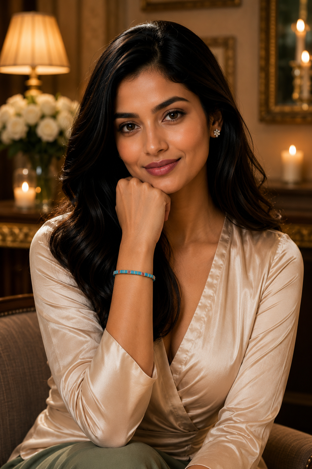 14K Gold Turquoise Diamond Tennis Bracelet