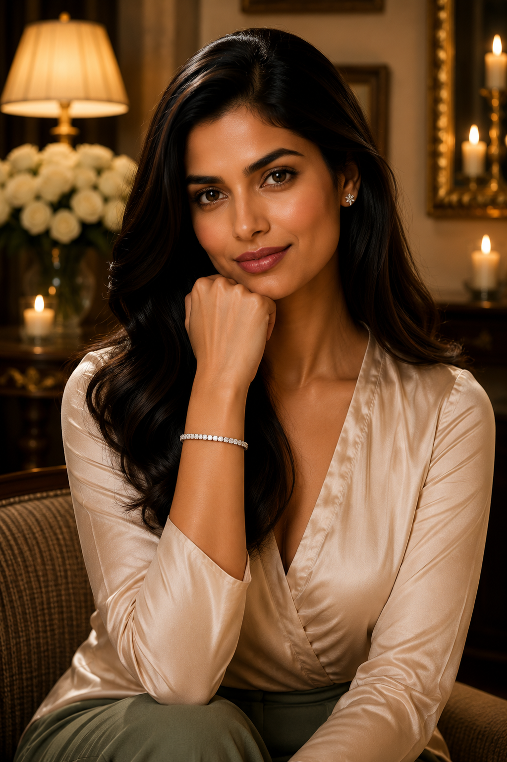 18K White Gold Diamond Tennis Bracelet