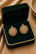 18K Rose Gold Diamond Pavé Stud Earrings