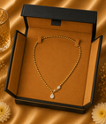 18K Yellow Gold Diamond Drop Pendant Necklace