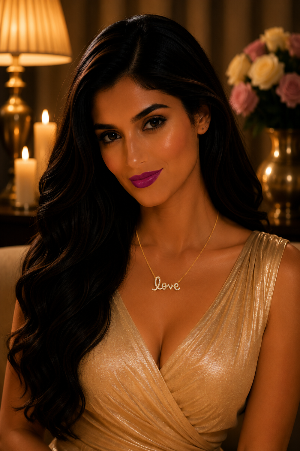18K Yellow Gold Minimal Diamond Necklace