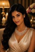 18K White Gold Diamond Statement Necklace
