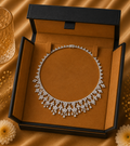 18K White Gold Diamond Statement Necklace