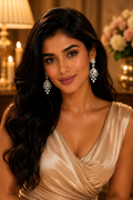 18K White Gold Diamond Chandelier Earrings