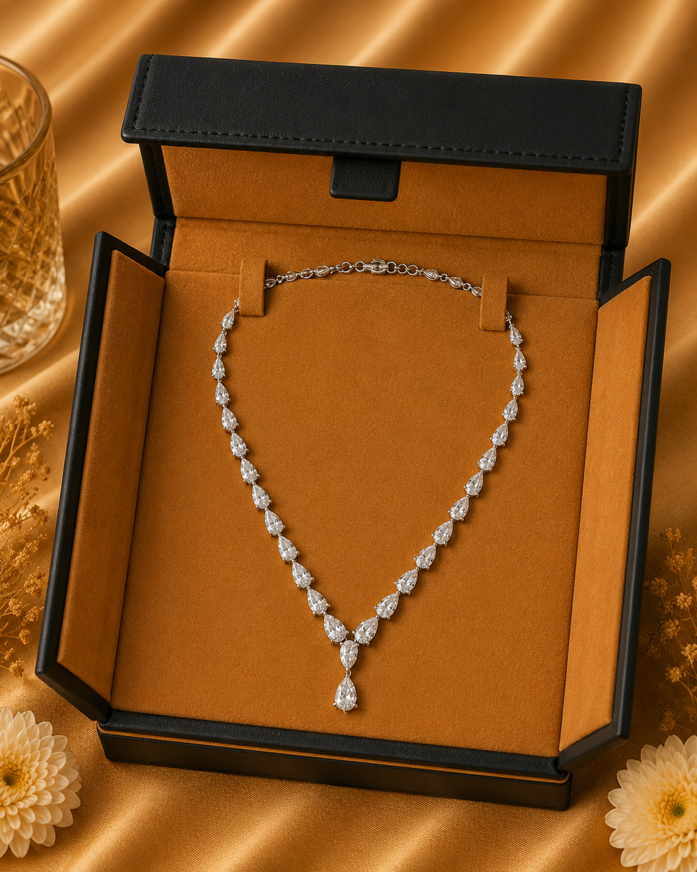 Diamond Tennis Necklace in 18K White Gold | Luxury Fine Jewellery