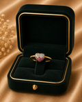 18K Rose Gold Petite Heart Diamond Ring