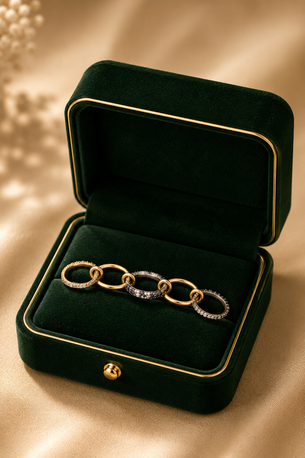 18K White Gold Diamond Multi Band Ring