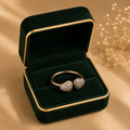 18K White Gold Double Diamond Ring