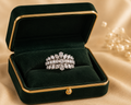 18K White Gold Diamond Multi Row Band Ring