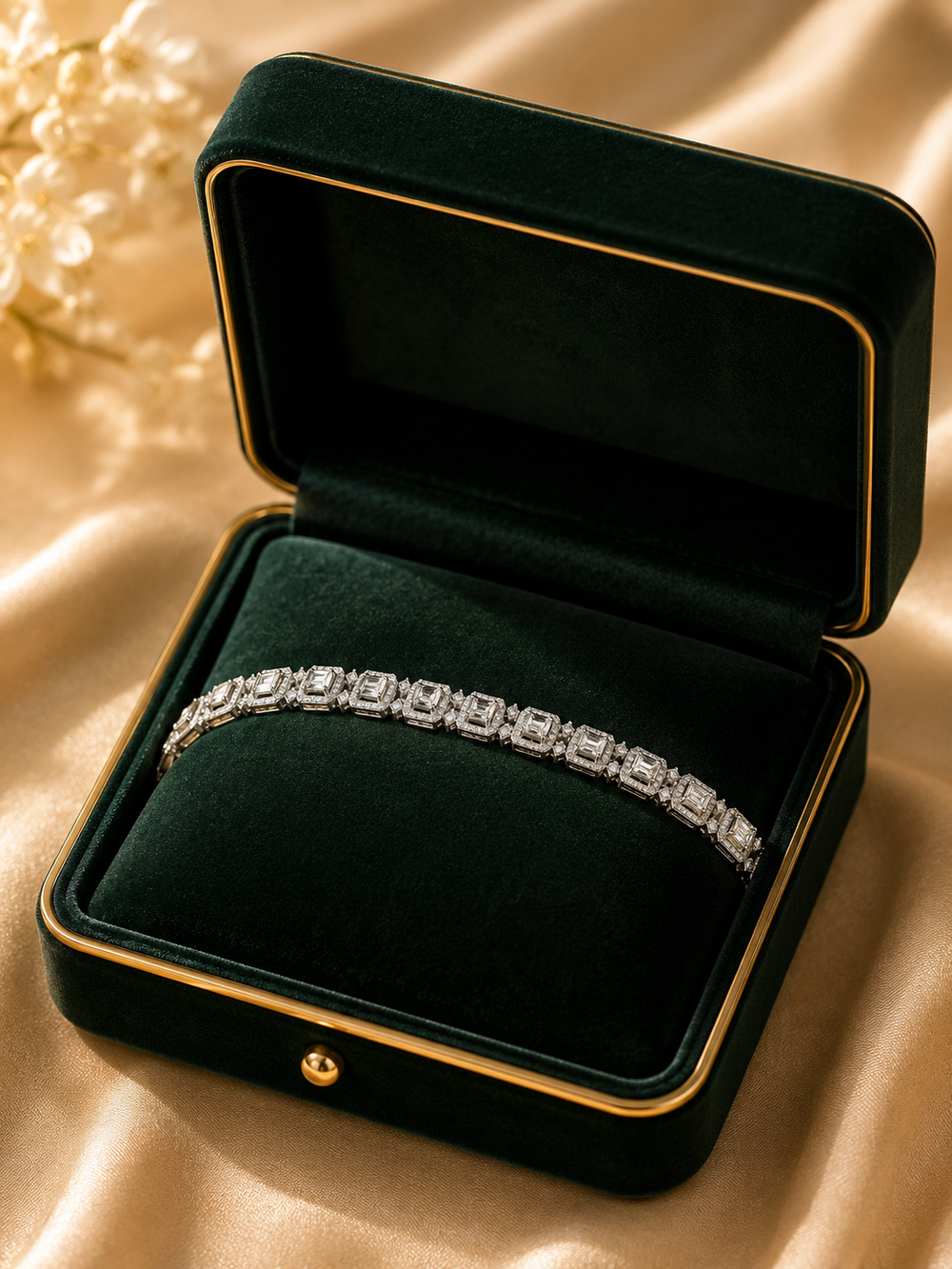 Étoile Grande Diamond Bracelet in 18K White Gold