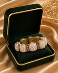 Noor Basra Pearl Heritage Bangle in 22K Gold