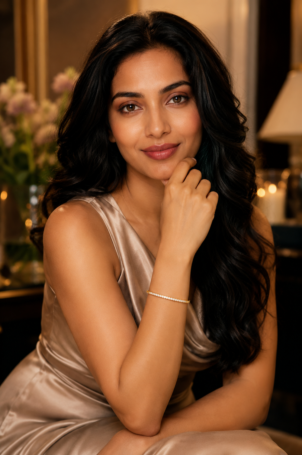 Lumière Diamond Bangle Bracelet in 18K Yellow Gold