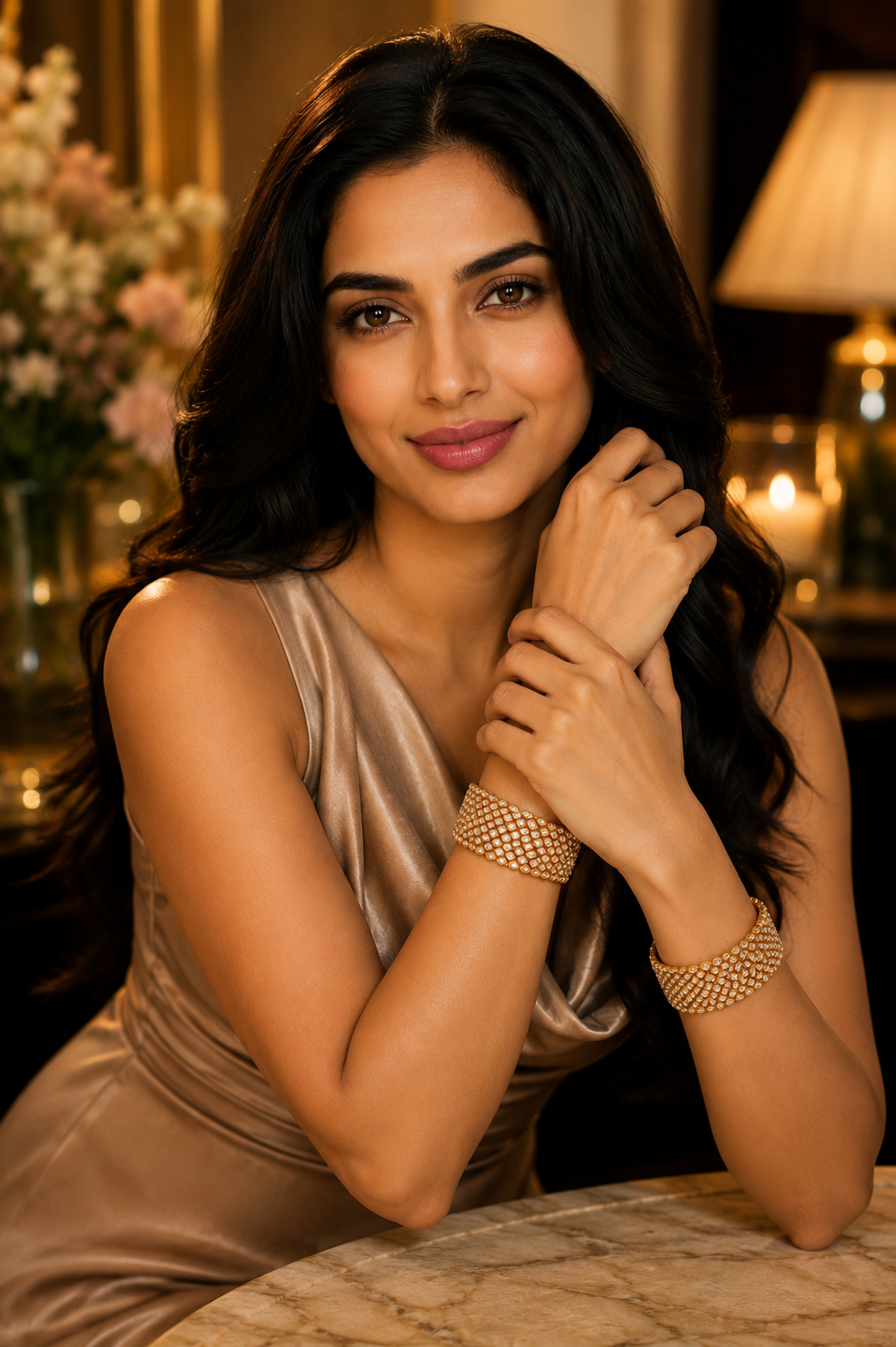 Rajvansh Polki Heritage Bracelet in 18K Gold