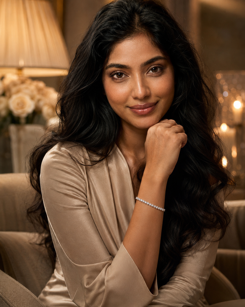 Élan Diamond Tennis Bracelet in 14K Gold