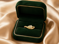 Fancy Yellow Pear Diamond Ring in 18K Gold