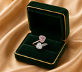 Toi et Moi Blush Diamond Ring in 18K White Gold