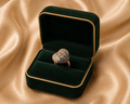 Midnight Ombre Heart Diamond Ring in 18K Gold