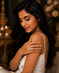 Celeste V Crown Diamond Ring