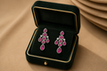 Rouge Royale Diamond & Ruby Drop Earrings in 18K Gold