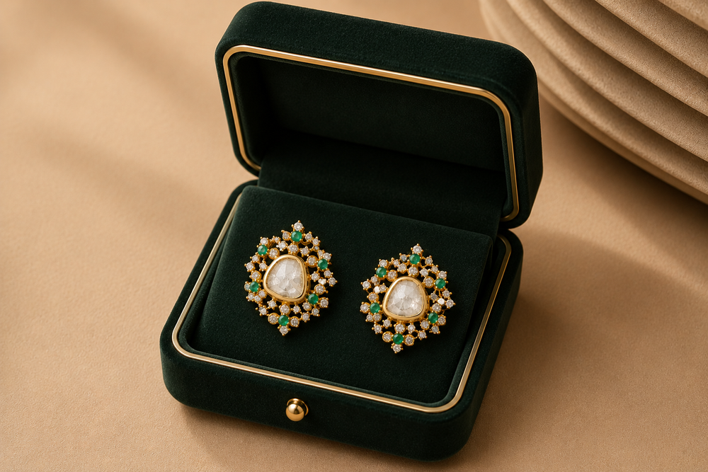 Celestia Diamond Tassel Earrings in 18K Gold