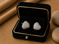 Noir Pavé Diamond Cushion Stud Earrings