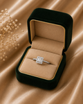 Asterica Asscher Solitaire Ring