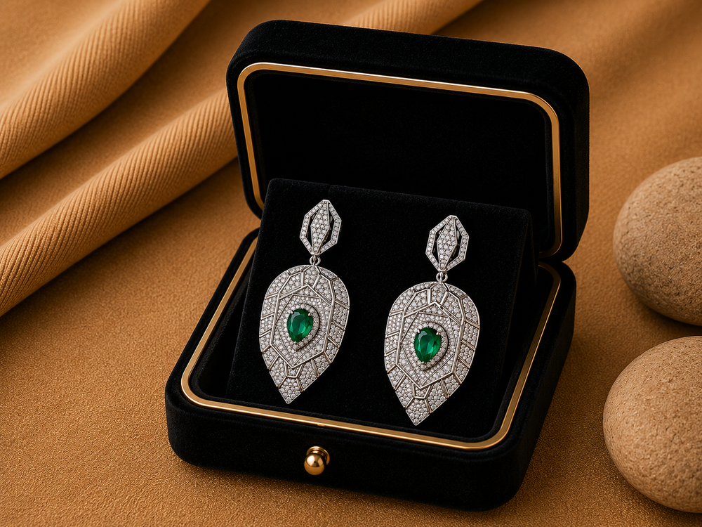 Verde Éclipse Diamond Drop Earrings