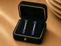 Sapphire Line Diamond Drop Earrings