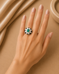 Emerald Noir Shield Ring