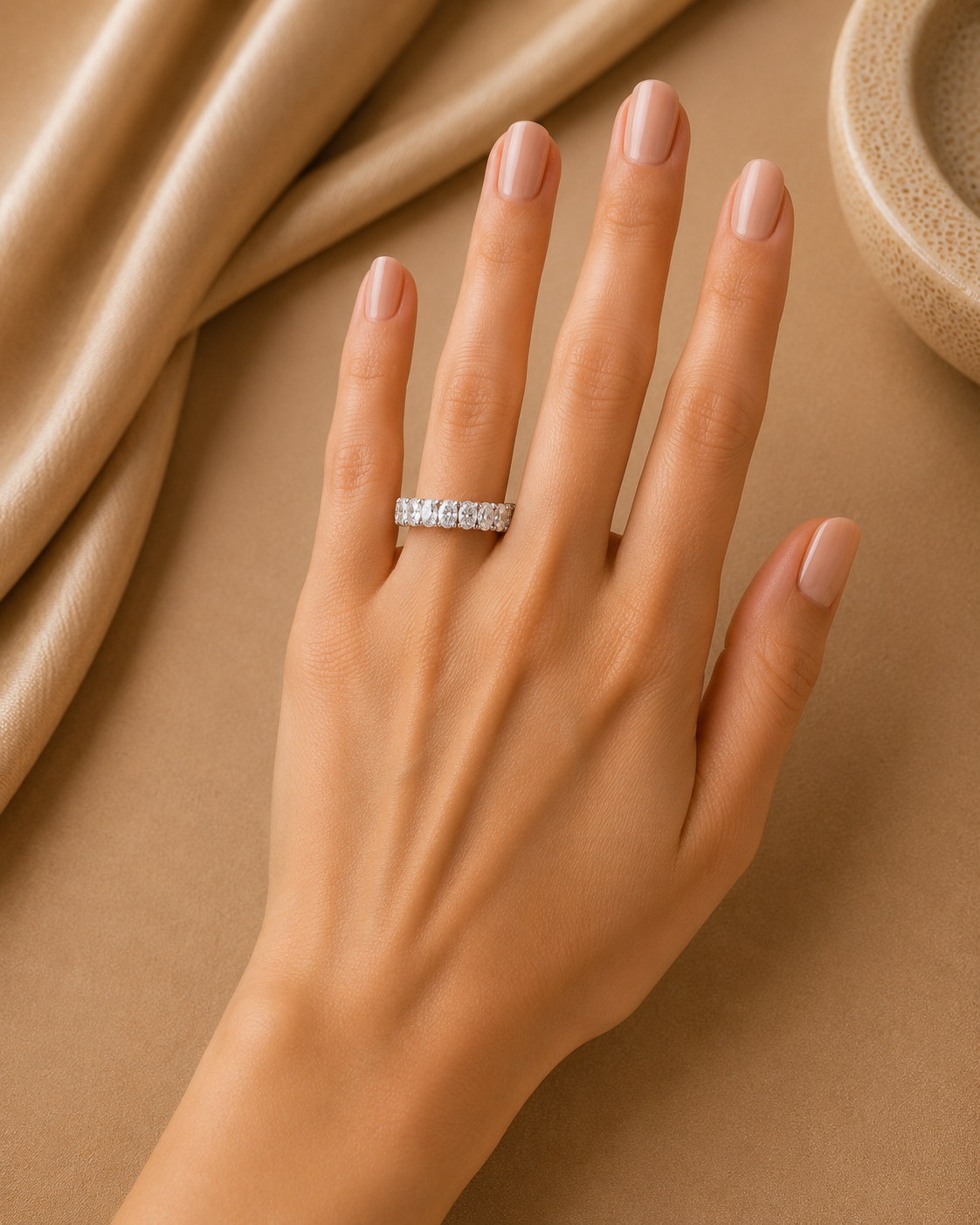 Oval Eternity Diamond Band