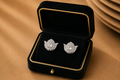 Izzari Fleur Diamond Cluster Stud Earrings