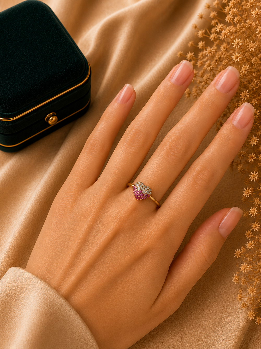 Berry Blush Diamond Ring