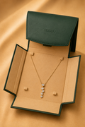 Tiara Oval Bezel Diamond Pendant Necklace in 18K Gold