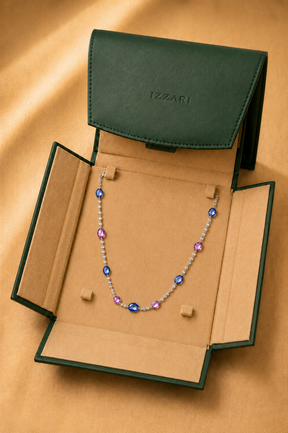 Emerald Diamond Statement Necklace in 18K Gold
