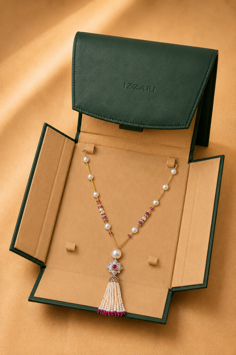 Ruby Diamond Statement Necklace in 18K Gold