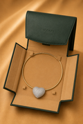 Disco Heart Sugar Diamond Necklace in 18K Gold | Luxury Heart Motif Jewellery