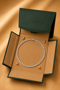Noir Elegance Diamond Tennis Necklace in 18K Gold | Luxury Fine Jewellery