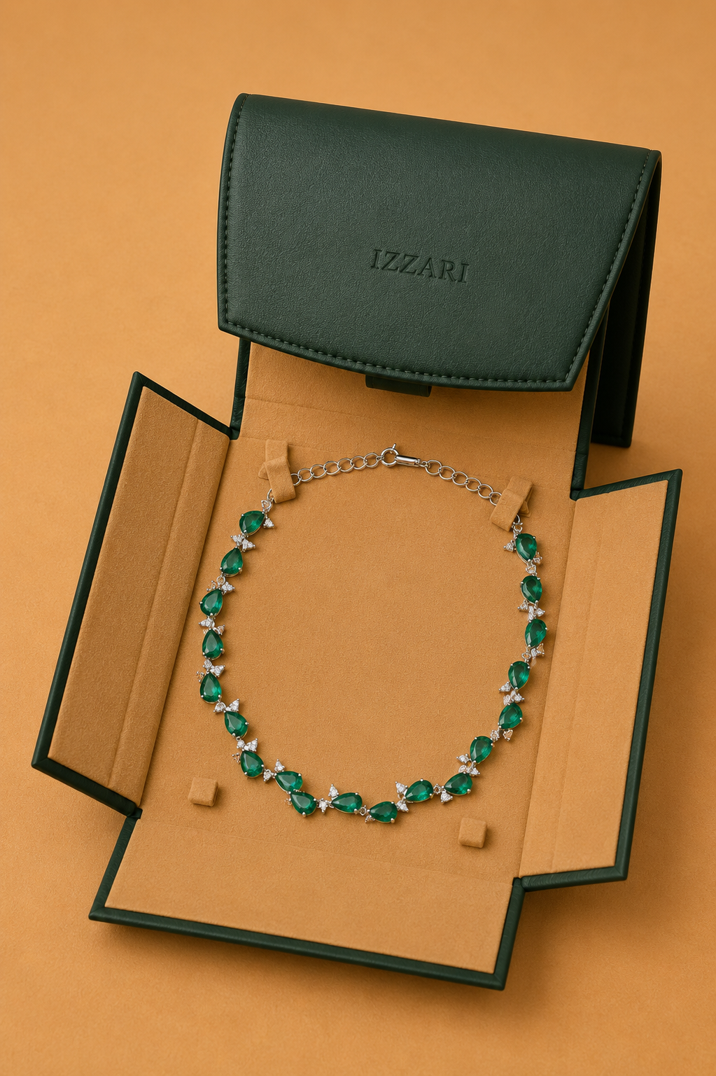 Emerald Whisper Diamond Necklace in 18K Gold | Luxury Natural Diamond Jewellery