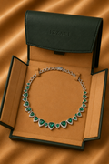 Emerald Royale Diamond Tennis Necklace in 18K Gold | Luxury Statement Fine Jewellery