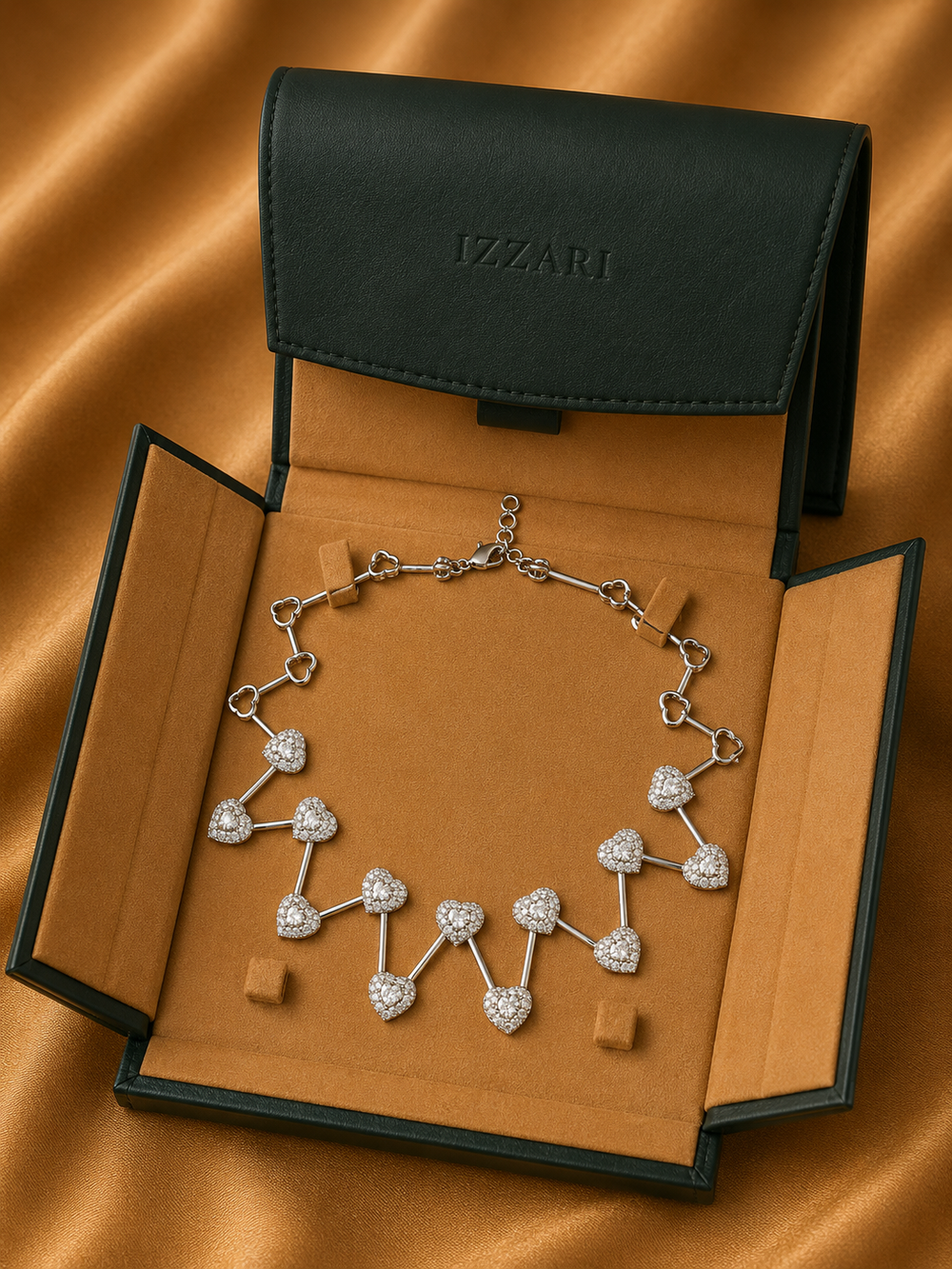 Aurora Heart Diamond Statement Necklace in 18K Gold | Luxury Fine Jewellery