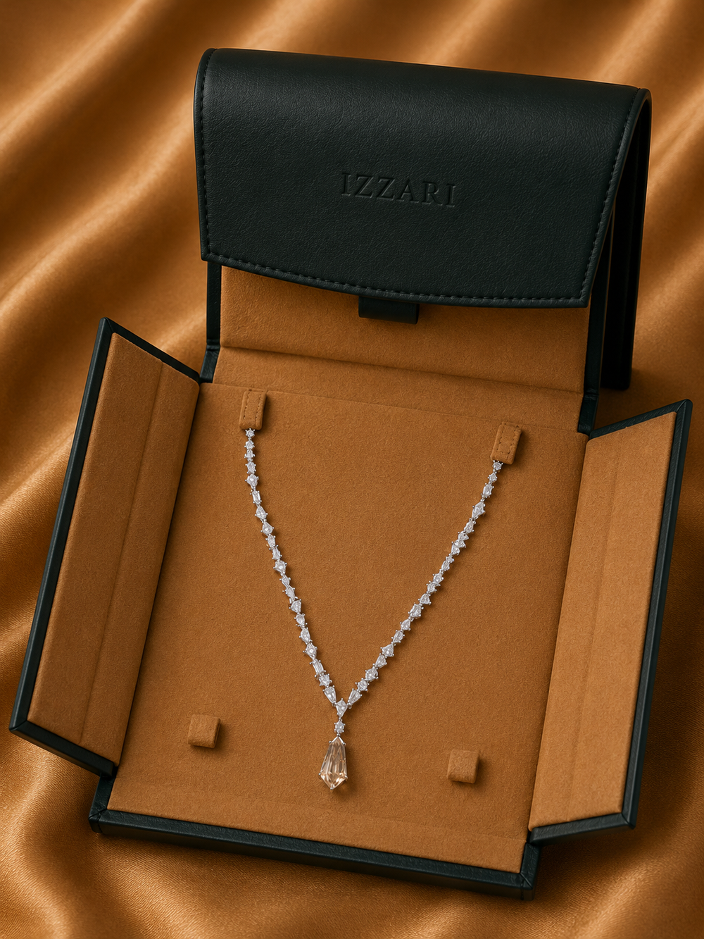 Solara Diamond Drop Pendant Necklace in 14K Gold | Luxury Fine Jewellery