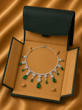 Emerald Cascade Fringe Diamond Necklace in 18K Gold | Luxury Statement Fine Jewellery